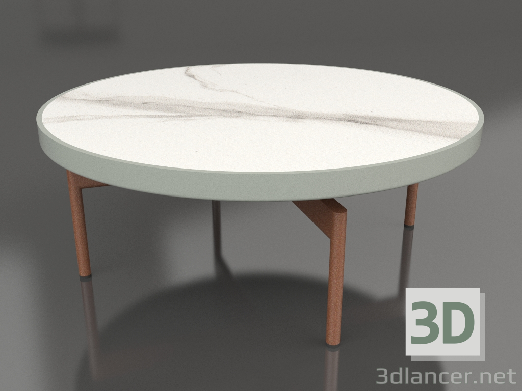3D Modell Runder Couchtisch Ø90x36 (Zementgrau, DEKTON Aura) - Vorschau
