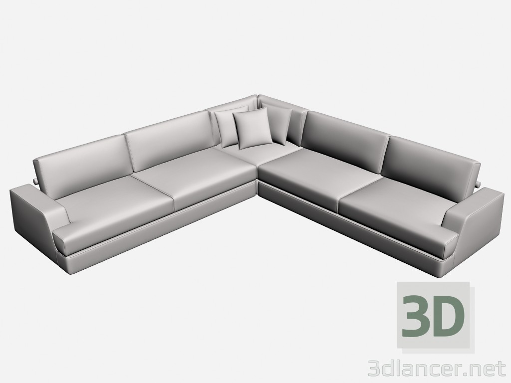 3d модель Кутовий диван бачення – превью