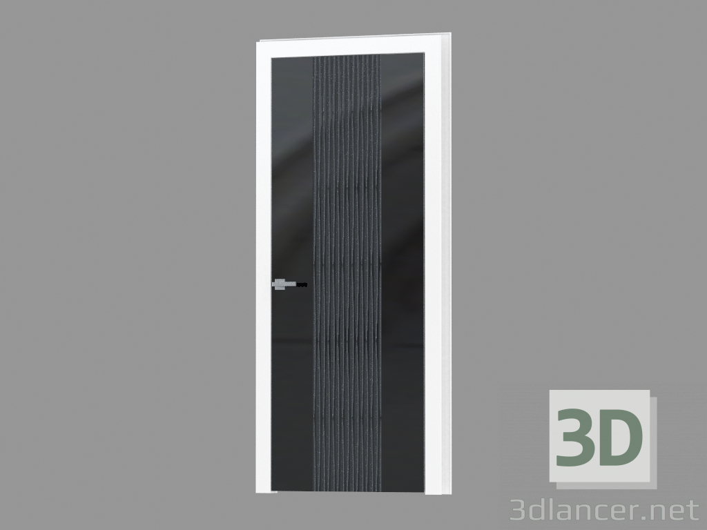 3d model Puerta de interroom (79.22 blanco negro) - vista previa