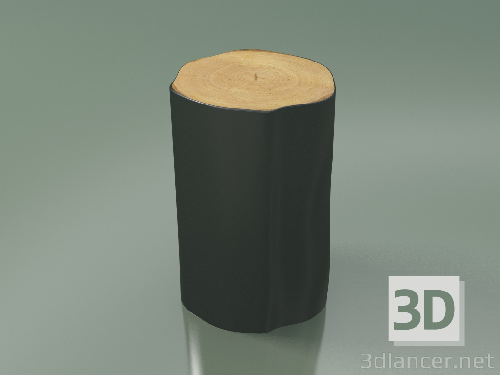 3d model Beech section trunk (S, Glossy Black) - preview