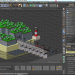 3d 3D model of a train tunnel model buy - render