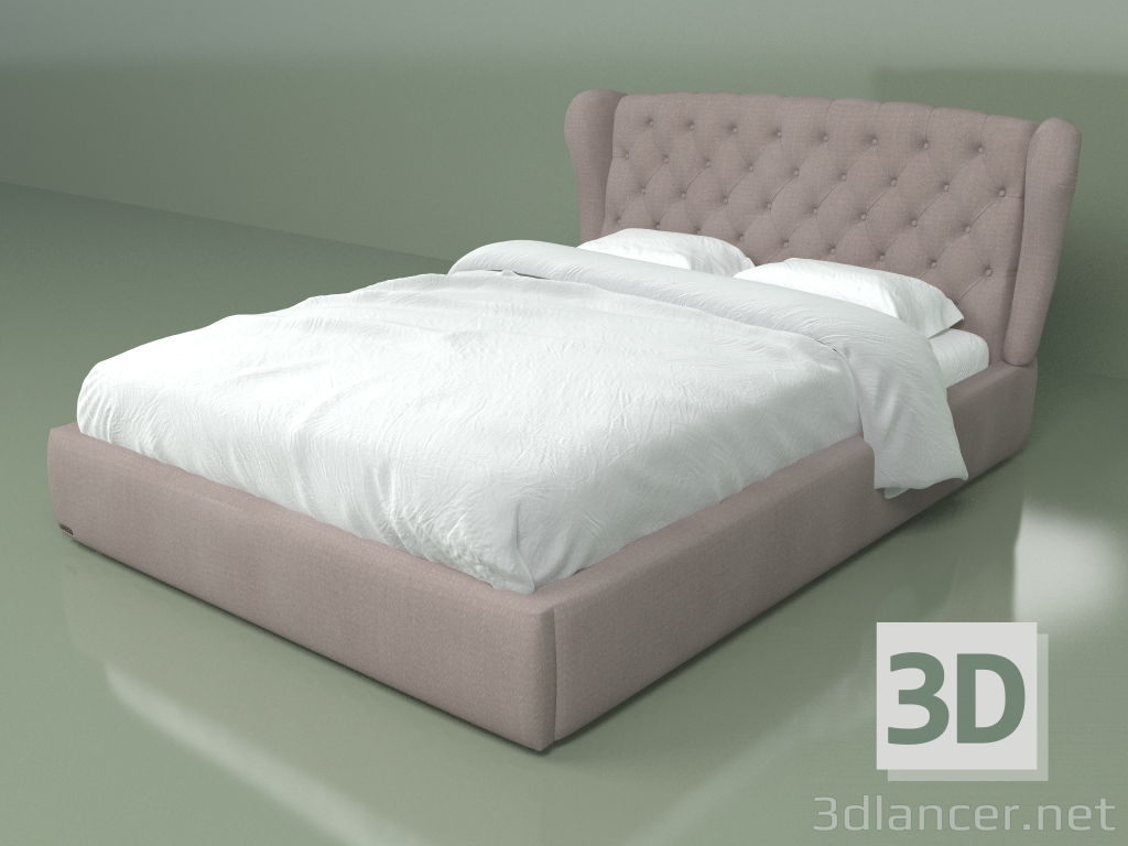 3 डी मॉडल डबल बेड ब्रसेल्स 1.6 वर्ग मीटर - पूर्वावलोकन