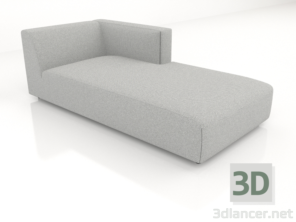 3d model Chaise longue (XL) 83x205 with an armrest on the right - preview