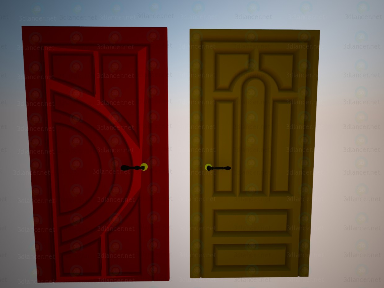 3D modeli Giriş kapıları Kommunar - önizleme