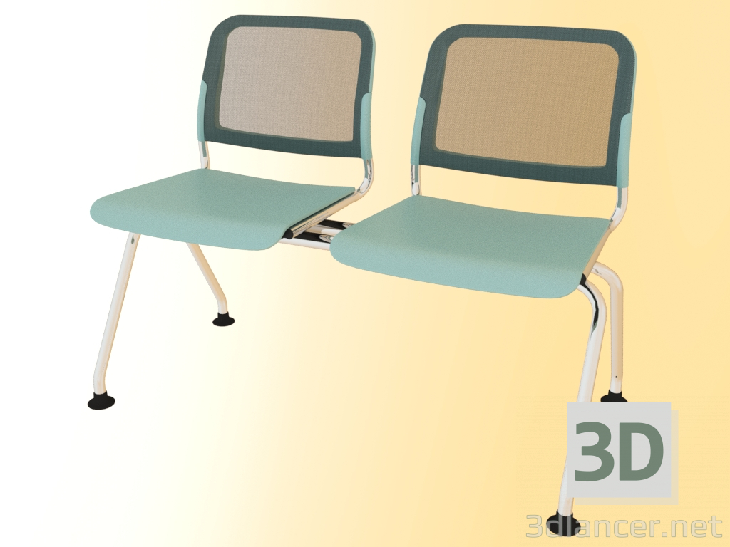 3d model Double bench (525L2) - preview