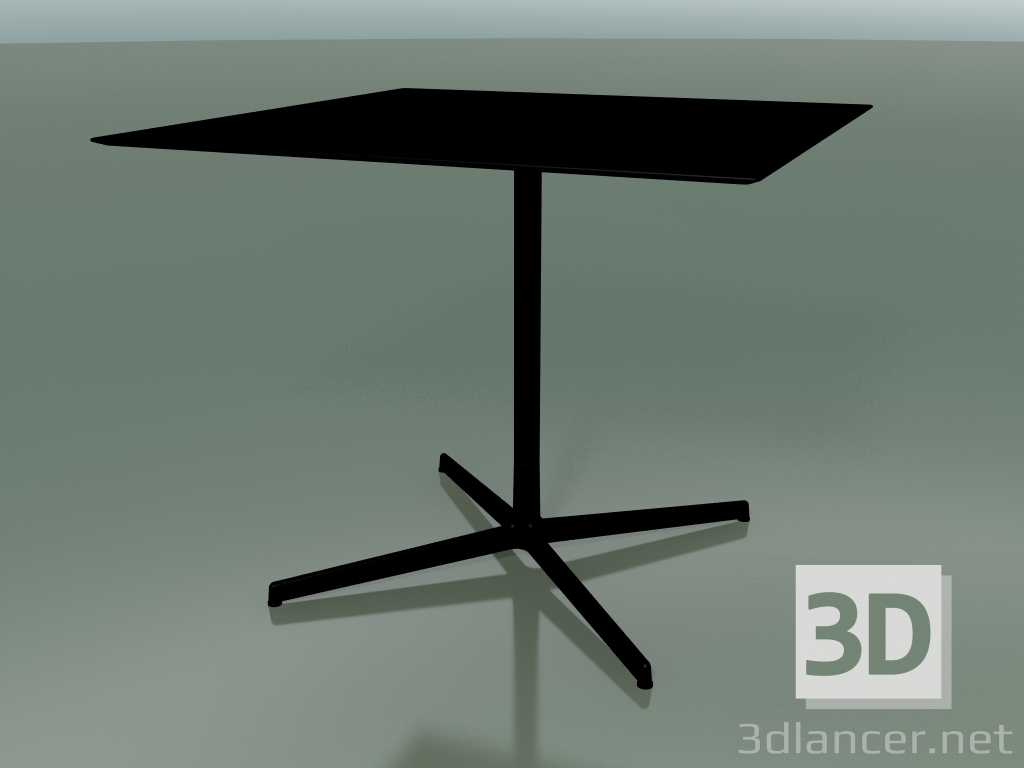 3D Modell Quadratischer Tisch 5551 (H 72,5 - 89 x 89 cm, schwarz, V39) - Vorschau