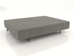 The sofa-bed is unfolded