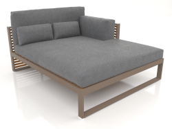 XL modular sofa, section 2 right, high back, artificial wood (Bronze)