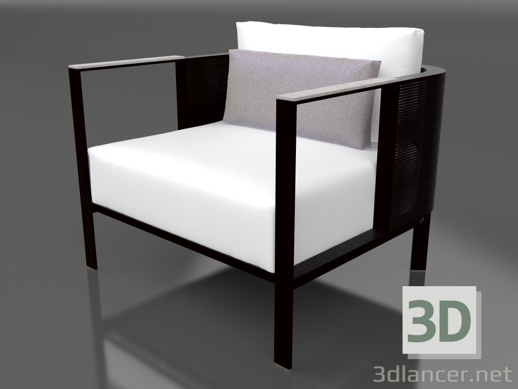 3D Modell Sessel (Schwarz) - Vorschau