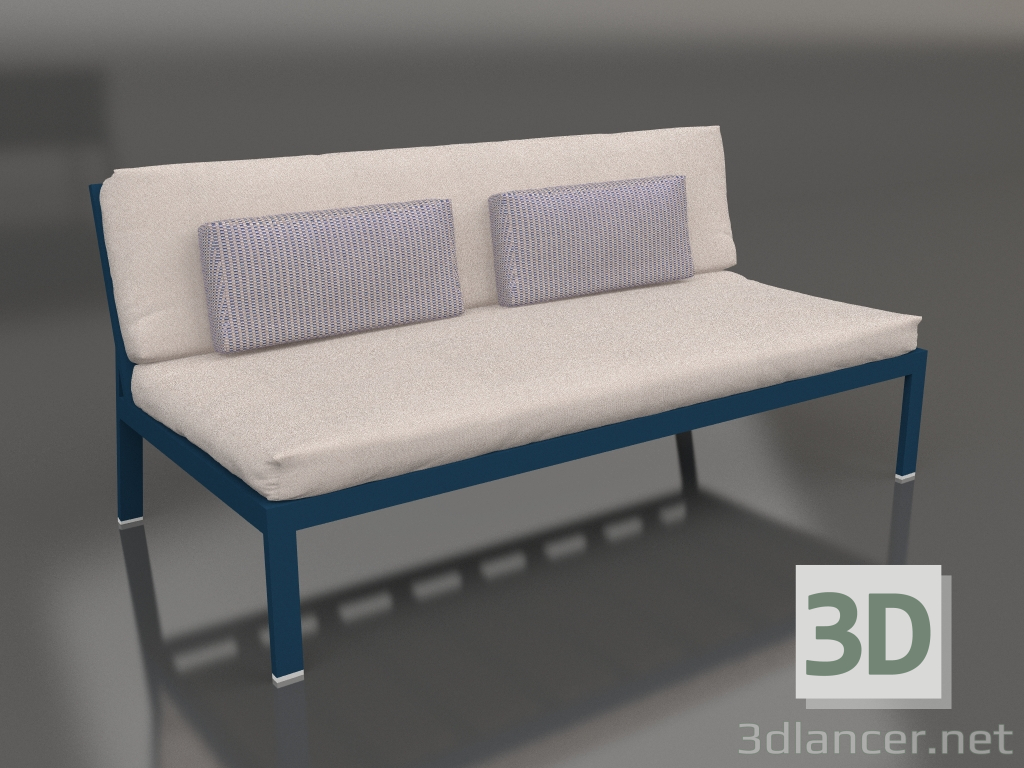 modello 3D Modulo divano, sezione 4 (Grigio blu) - anteprima
