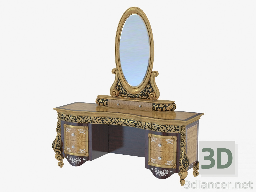 3 डी मॉडल क्लासिक शैली 580 में ड्रेसिंग टेबल - पूर्वावलोकन