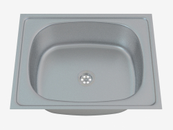 Lavello, 1 vasca senza alette per asciugatura - Satin Techno (ZEU 010A)