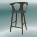modèle 3D Chaise de bar In Between (SK8, H 92cm, 58x54cm, Chêne huilé fumé, Fiord 171) - preview
