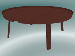 चारों ओर कॉफी टेबल (अतिरिक्त बड़ा, गहरा लाल)