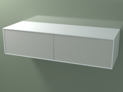 Double box (8AUFВB02, Glacier White C01, HPL P02, L 144, P 50, H 36 cm)