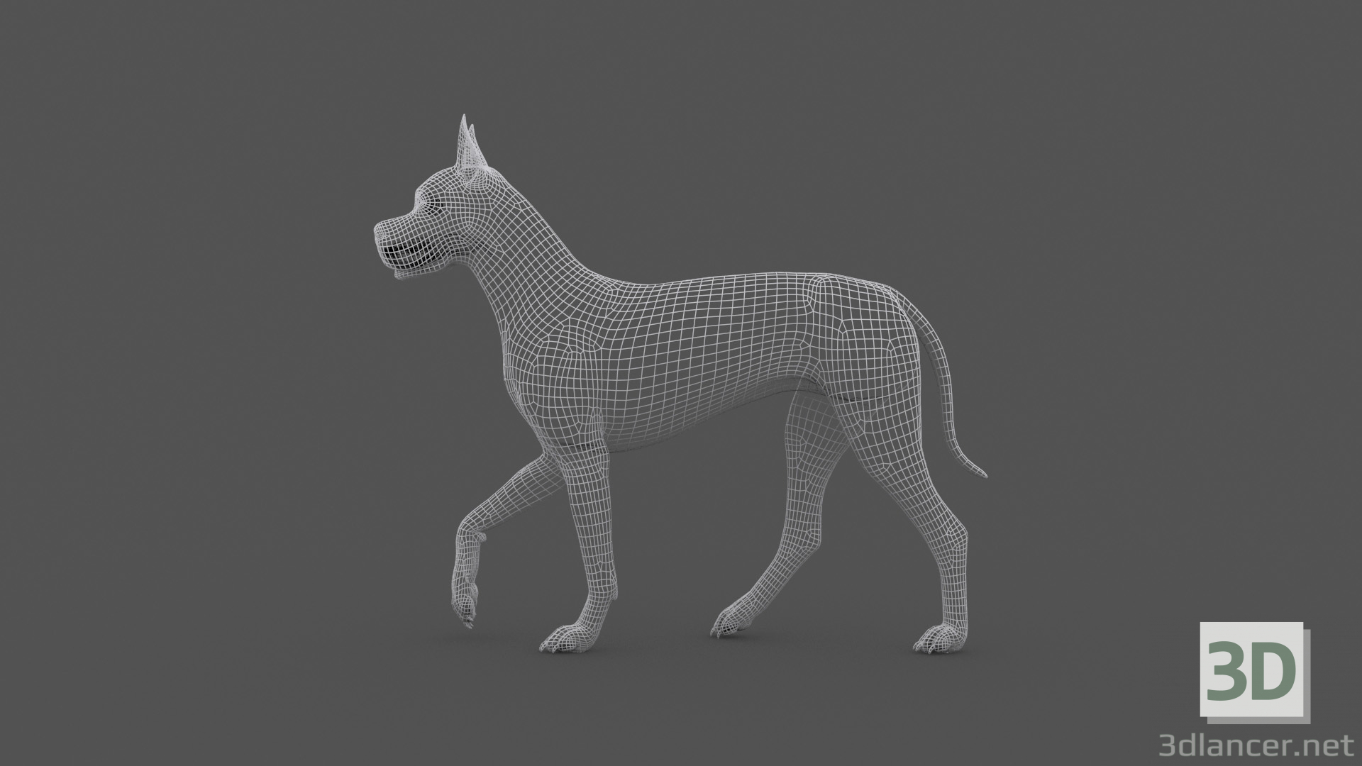 3d ФДГД-001 Анимационная собака модель купить - ракурс
