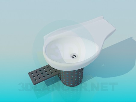 3D Modell Moderne Waschbecken - Vorschau