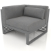 3d model Modular sofa, section 6 left (Anthracite) - preview