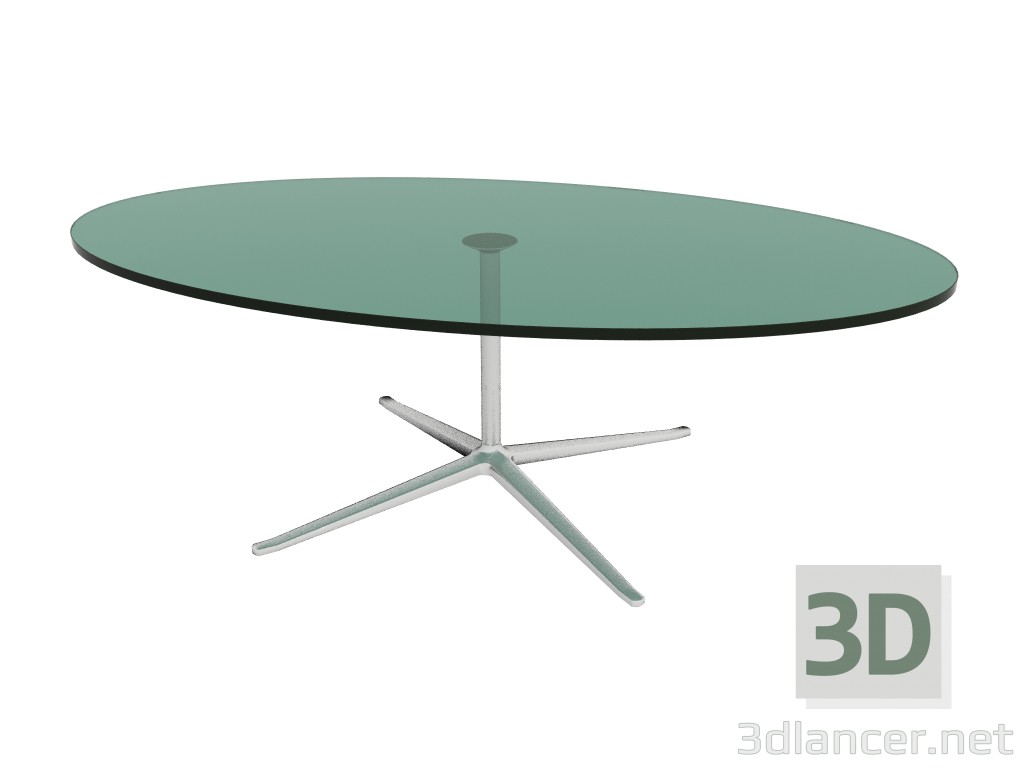3d модель Стол X-table (400 h x oval top 1300 x 700) – превью
