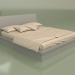 3d модель Ліжко двоспальне Mn 2018-1 (Сизий) – превью