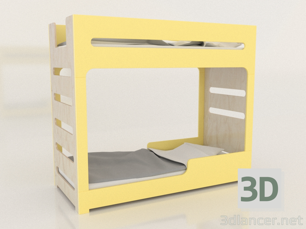 3d модель Кровать двухъярусная MODE F (UCDFA1) – превью