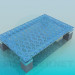 3D Modell Couchtisch mit Glas Matte Oberfläche - Vorschau