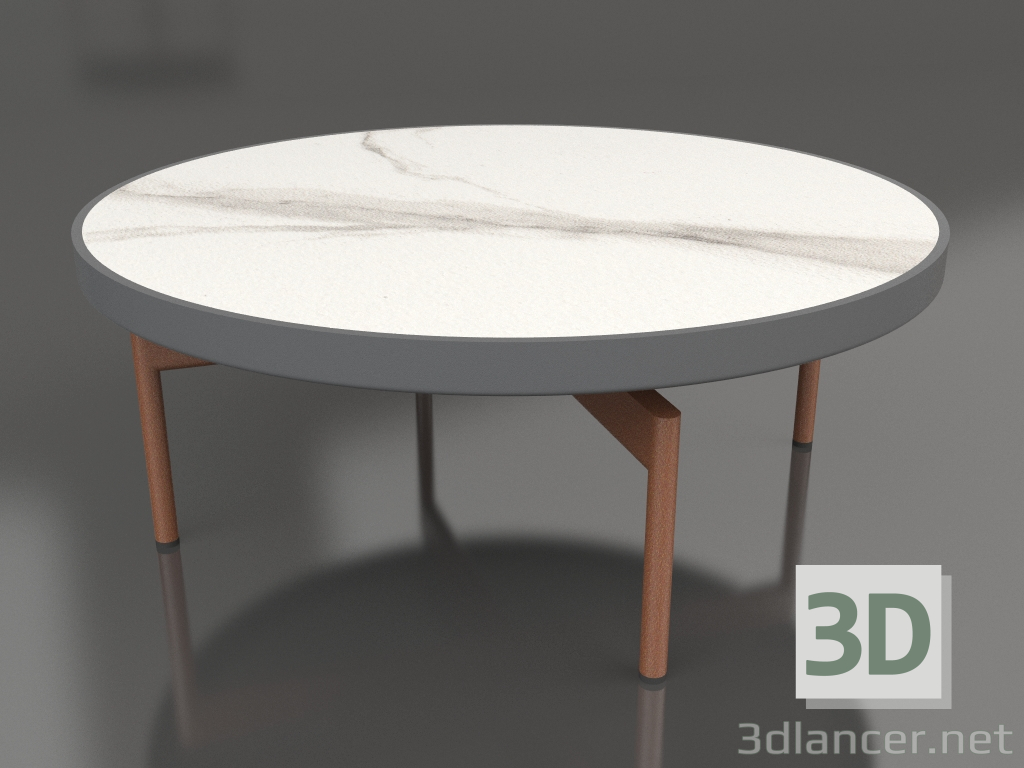 modello 3D Tavolino rotondo Ø90x36 (Antracite, DEKTON Aura) - anteprima