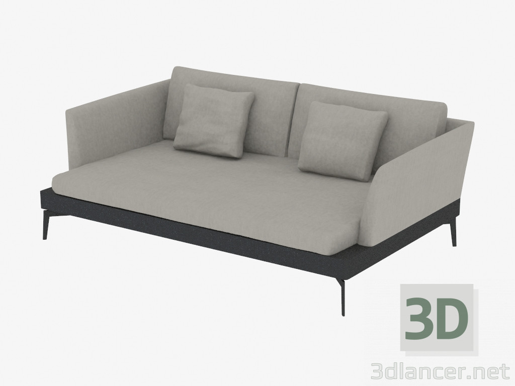 3 डी मॉडल डबल सोफे बड़े डिव 186 - पूर्वावलोकन