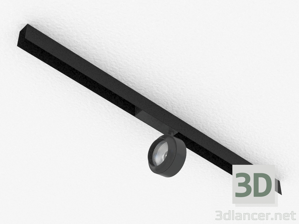 modello 3D La lampada a LED per la sbarra magnetica (DL18784_01 Nero) - anteprima