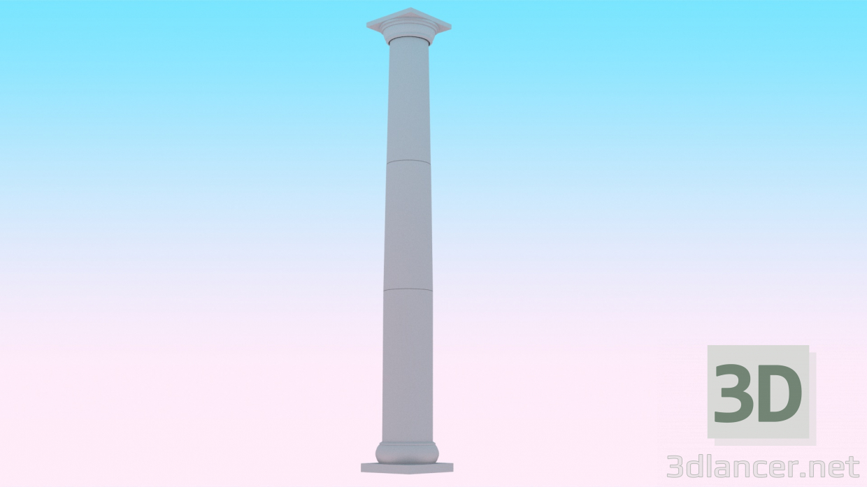 Columna 3D modelo Compro - render