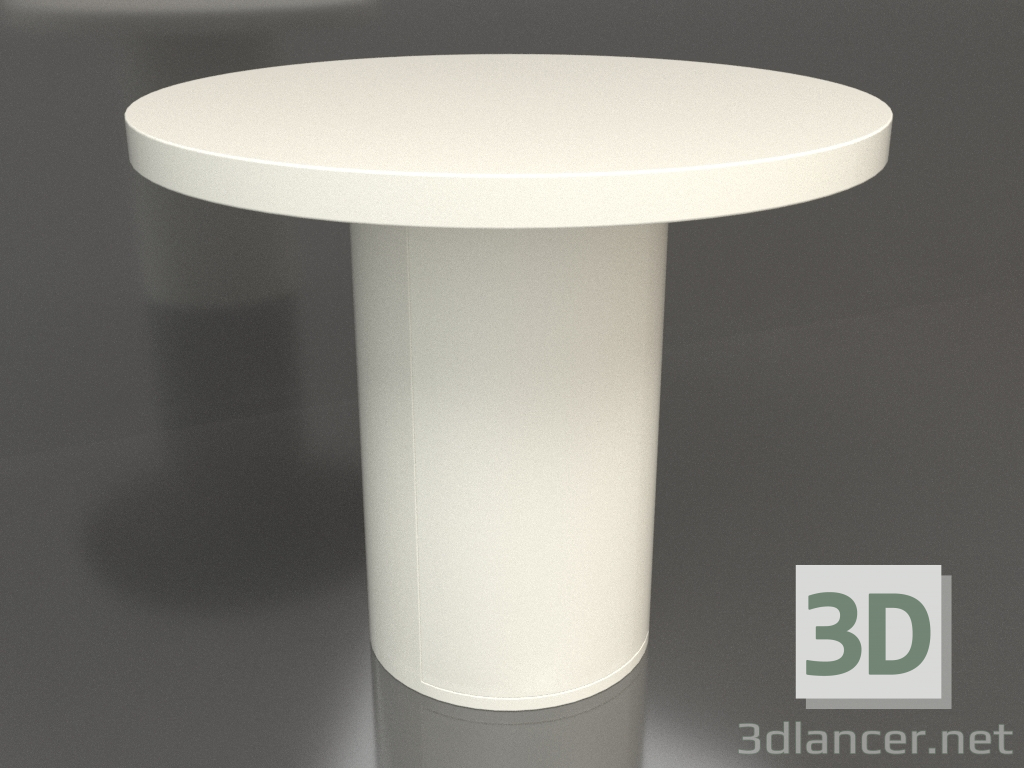 3d model Dining table DT 011 (D=900x750, white plastic color) - preview