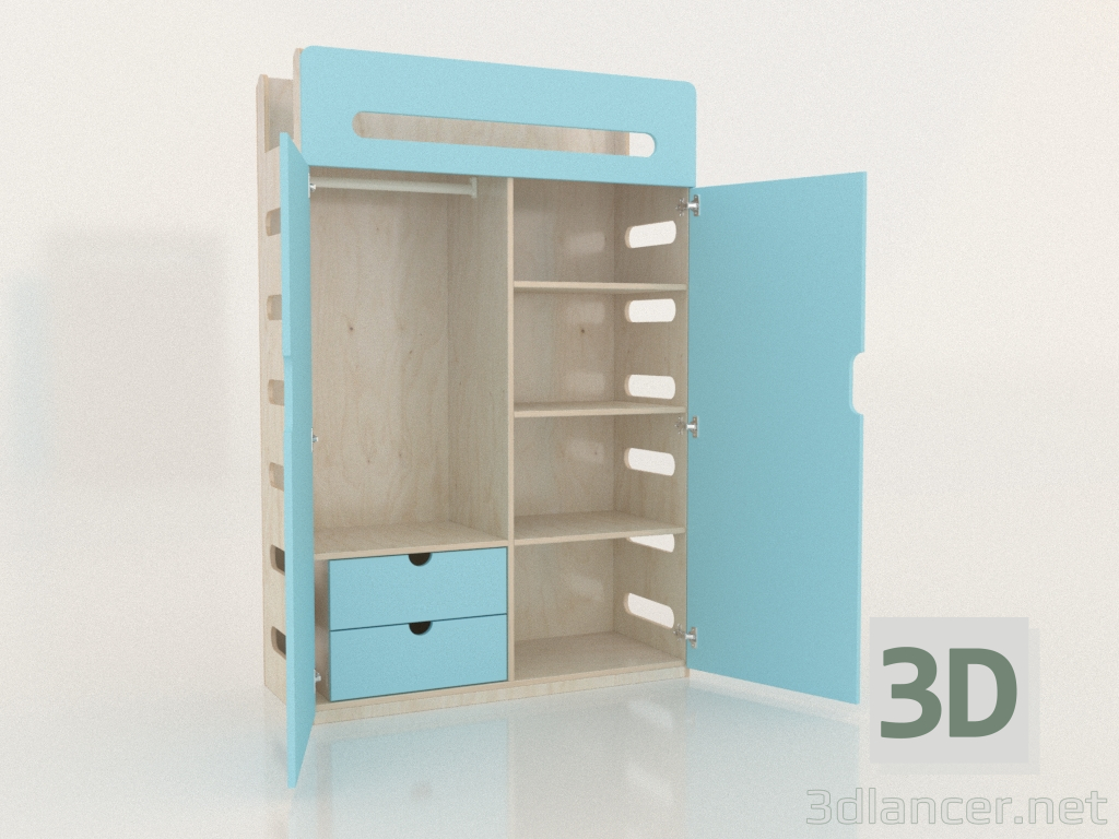 3D Modell Kleiderschrank offen MOVE WC (WBMWC2) - Vorschau