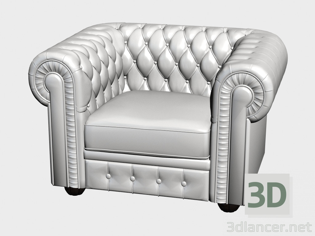 3d model sillón Chester - vista previa