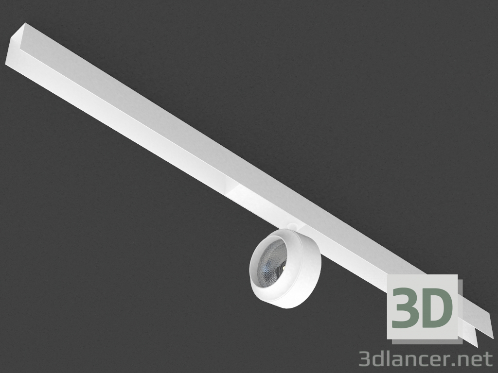 Modelo 3d A lâmpada LED para o barramento magnética (DL18784_01 Branco) - preview