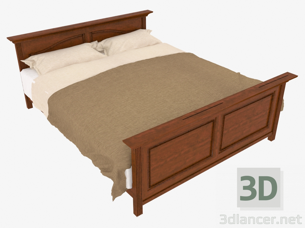 3d модель Кровать двуспальная (190х210х80) – превью