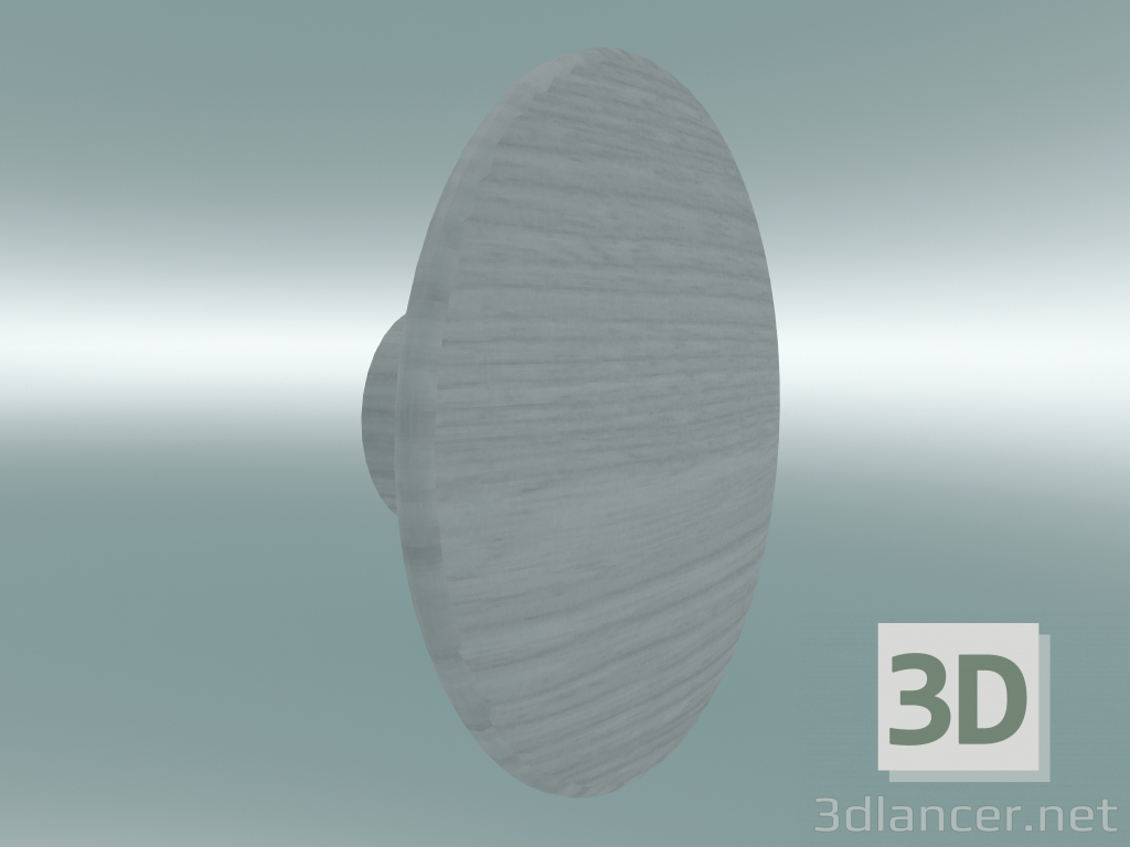 modello 3D Appendiabiti Dots Wood (Ø13 cm, Grigio) - anteprima
