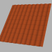 3D Modell Ton- / PVC-Ziegel - Dachziegel - Vorschau