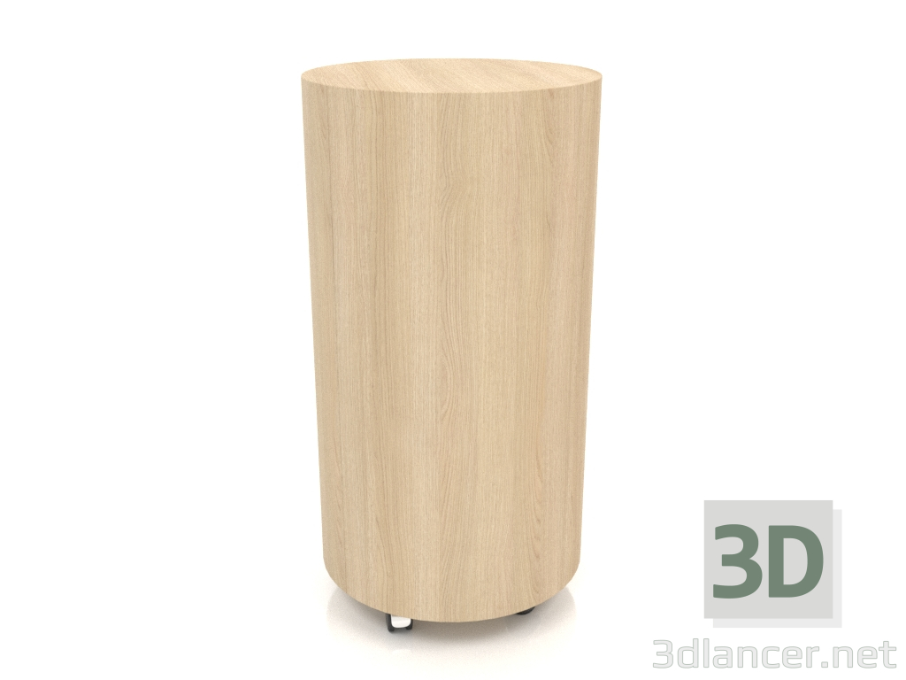 3d model Cabinet on wheels TM 09 (D=503х981, wood white) - preview