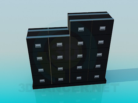 3d модель Выдвижные ящики для документов – превью