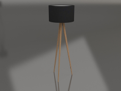Floor lamp Tripod (Wood Black)