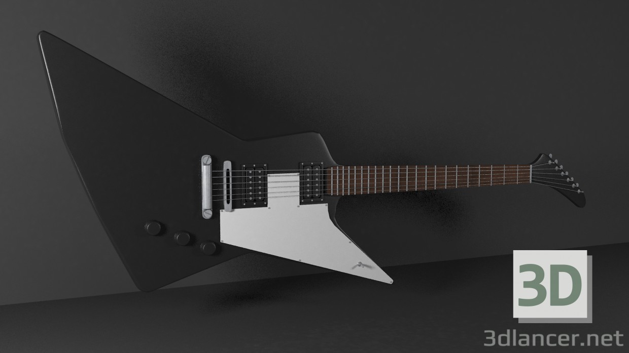 3D Modell Gibson Explorer Gitarre - Vorschau