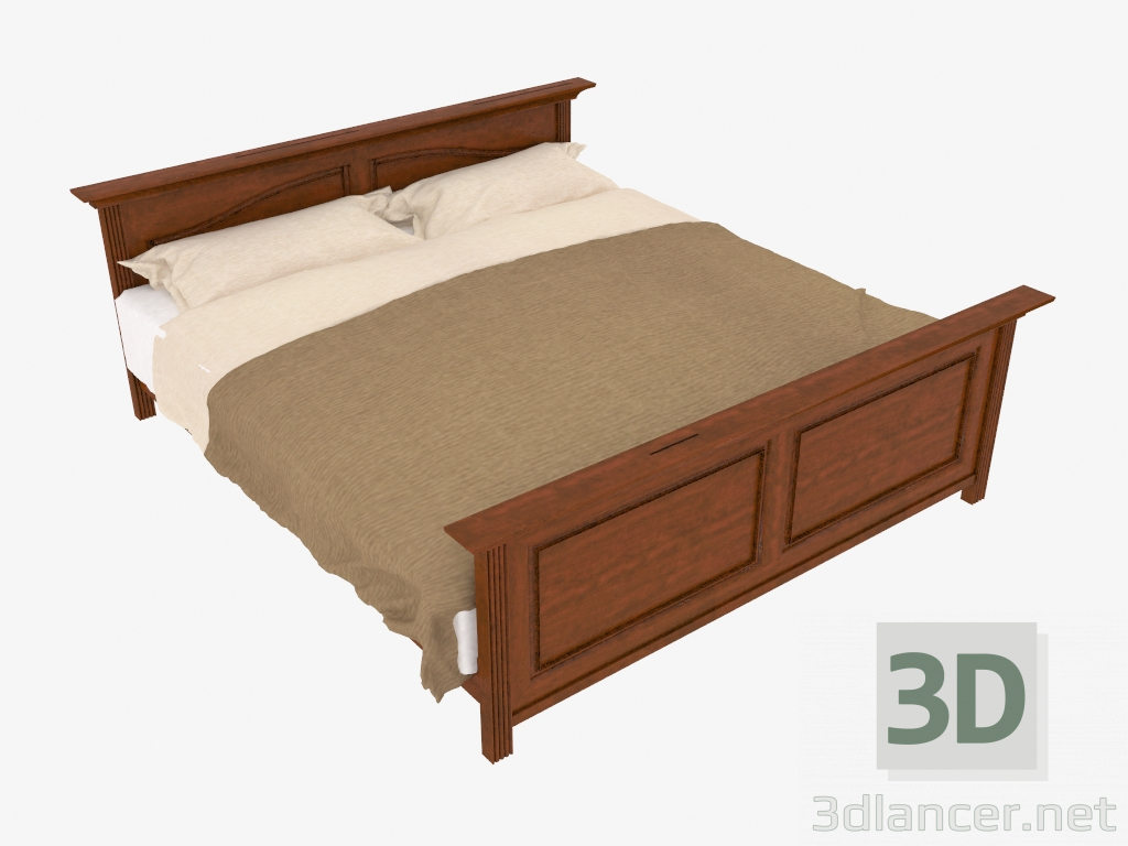3d модель Кровать двуспальная (200х210х80) – превью