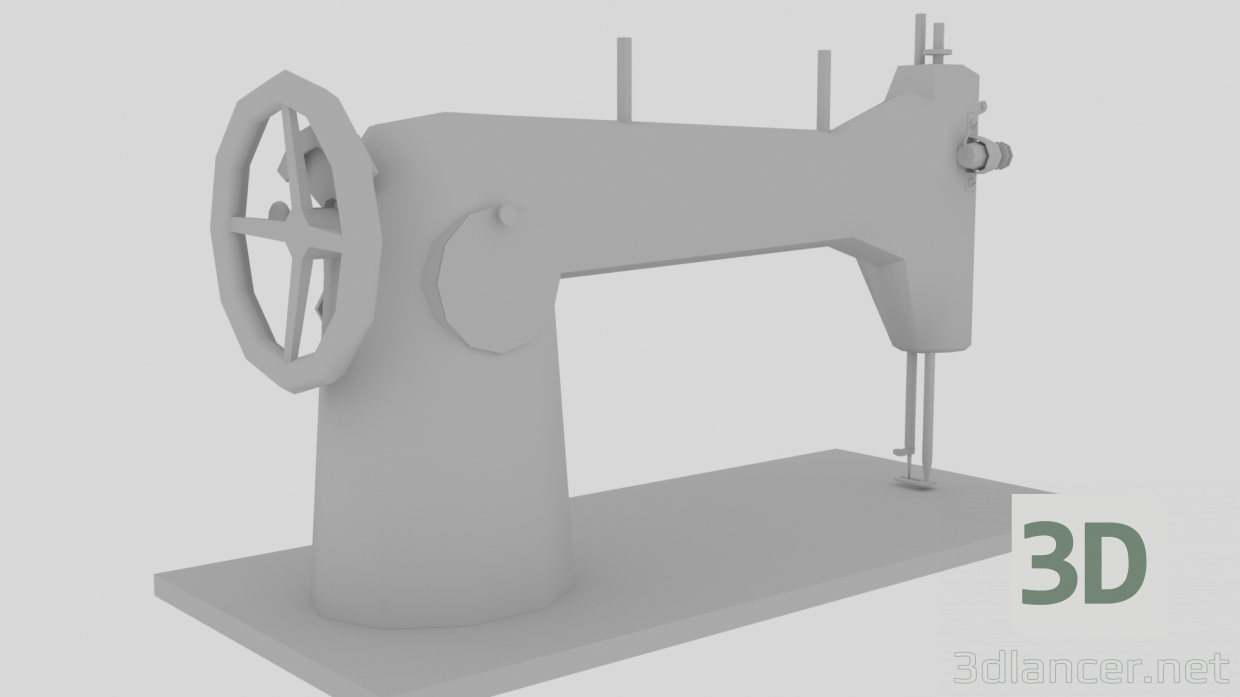 Máquina de coser 3D modelo Compro - render