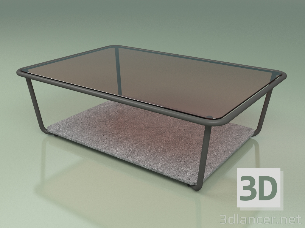 modello 3D Tavolino 002 (Vetro Bronzato, Metallo Fumé, Pietra Luna) - anteprima