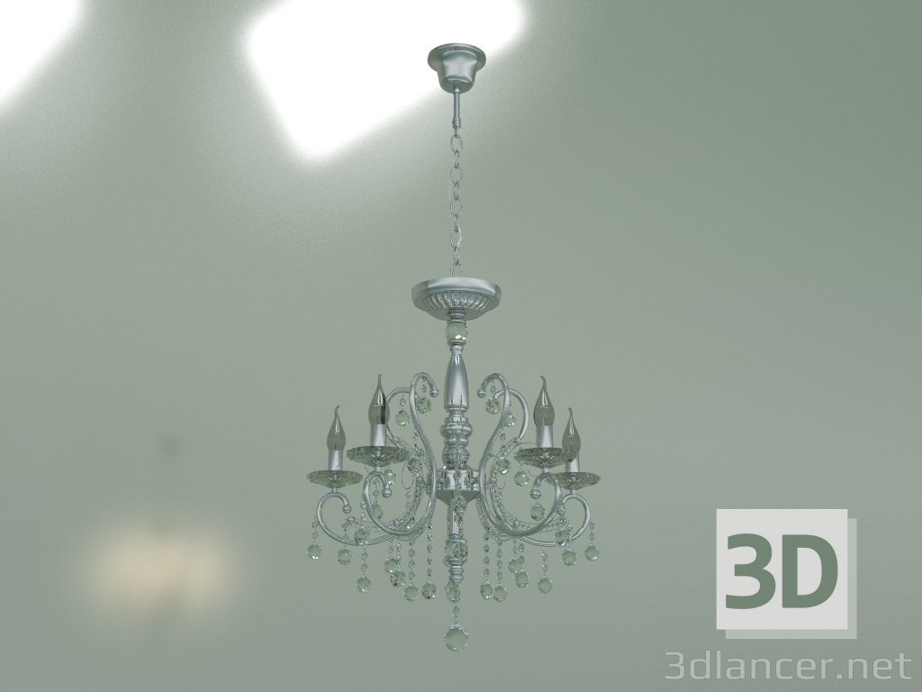 3d model Hanging chandelier 10096-5 (chrome) - preview