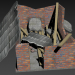 modello 3D Casa in rovina - anteprima