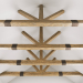 3d Wooden ceiling beams for barn model buy - render