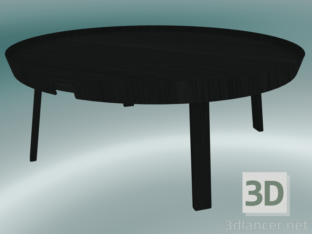 3 डी मॉडल कॉफी टेबल लगभग (अतिरिक्त बड़ा, काला) - पूर्वावलोकन