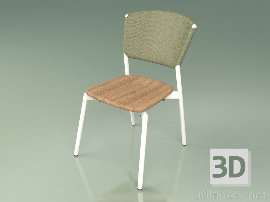 modello 3D Sedia 020 (Metallo Latte, Oliva) - anteprima