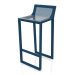 3d model High stool with a high back (Grey blue) - preview